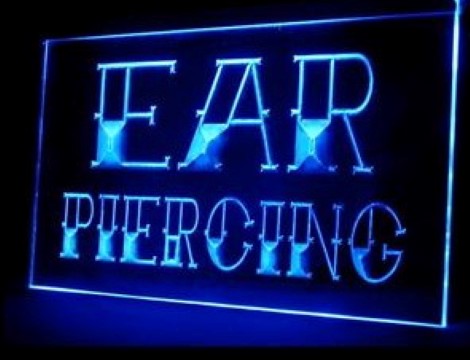 Ear Piercing Tattoo Shop LED Neon Sign